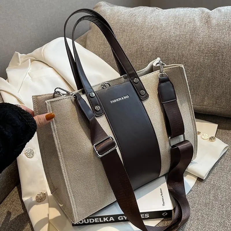 Ladies Canvas Shoulder Bag High Tote Messenger