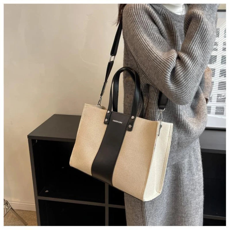 Ladies Canvas Shoulder Bag High Tote Messenger