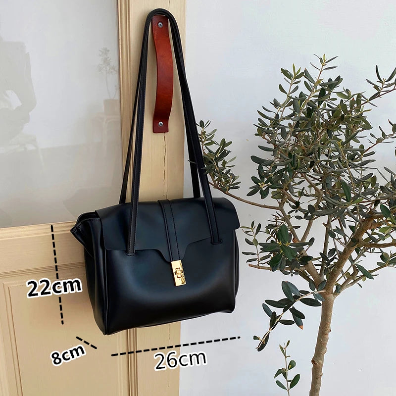 Lady Travel Bucket Bag Soft Leather Tote Shoulder Crossbo