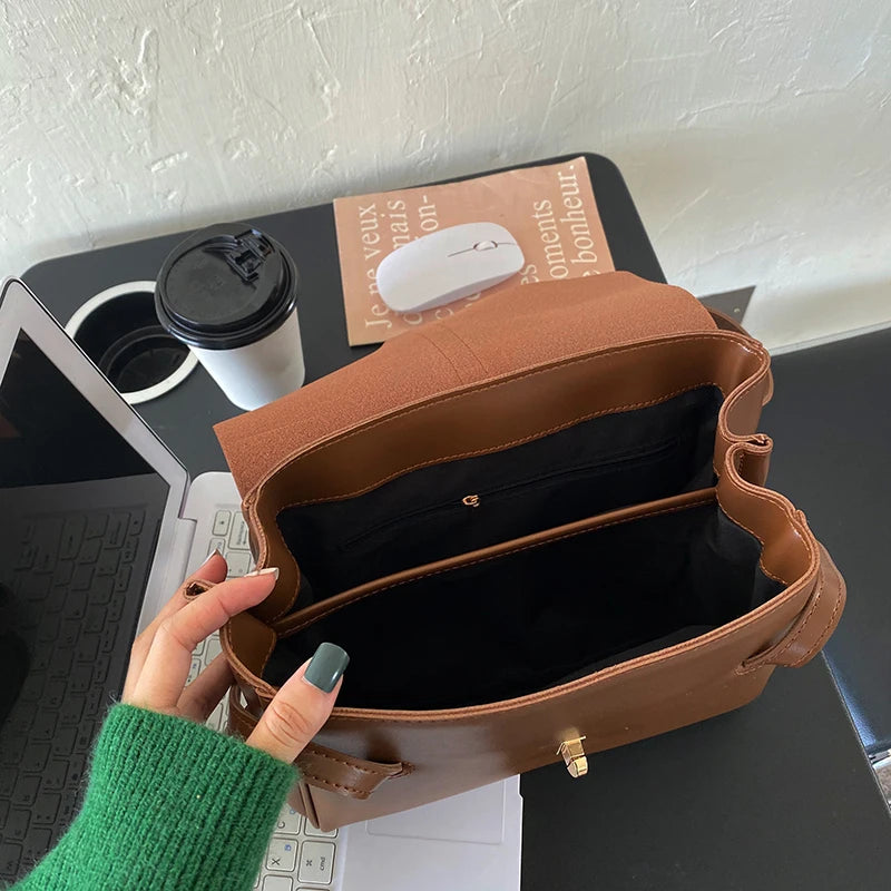 Lady Travel Bucket Bag Soft Leather Tote Shoulder Crossbo
