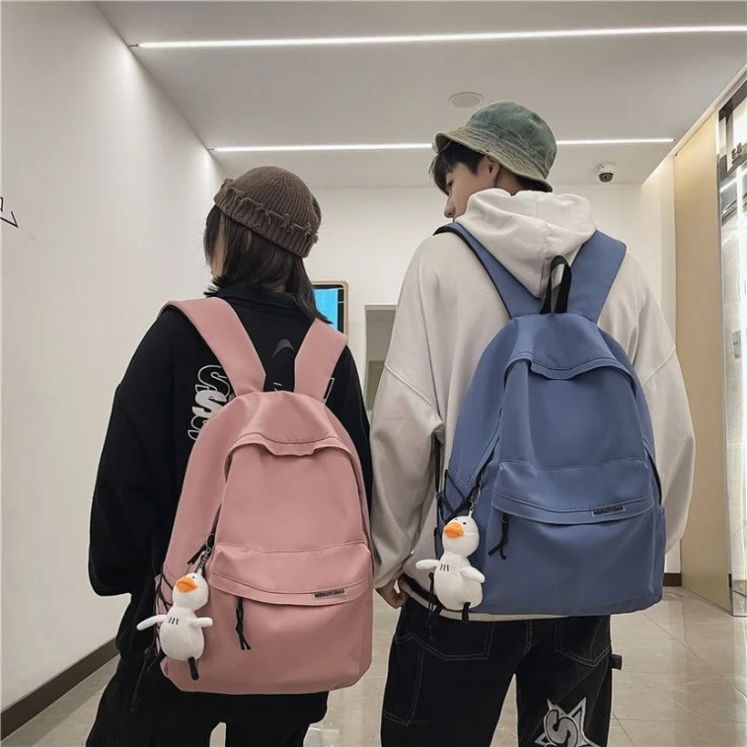 Large School Backpack Waterproof Nylon School Bags Women's Men's