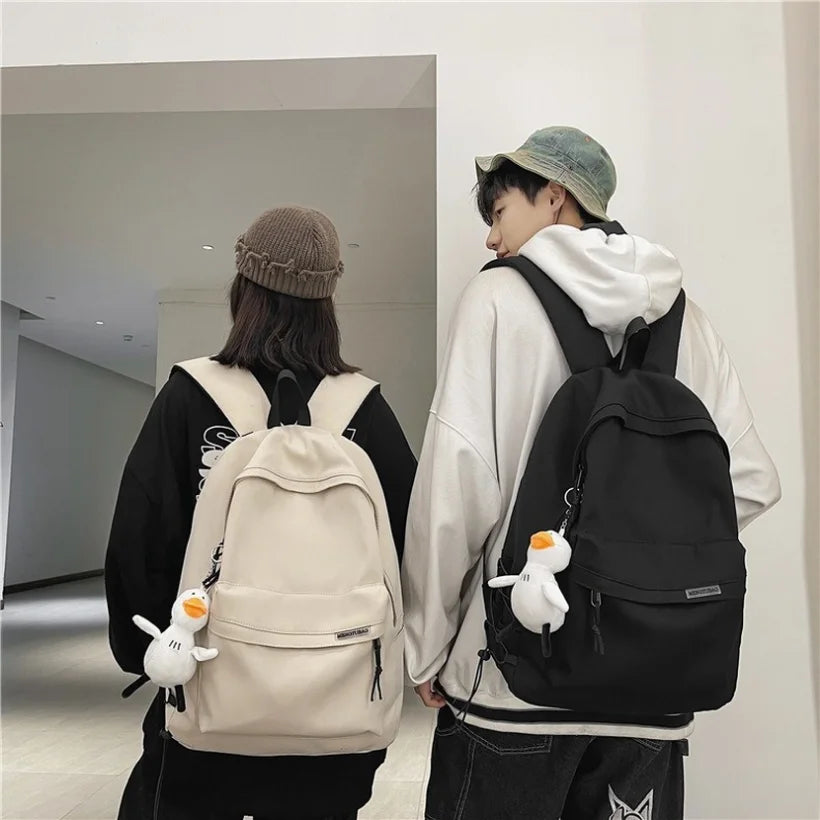 Large School Backpack Waterproof Nylon School Bags Women's Men's