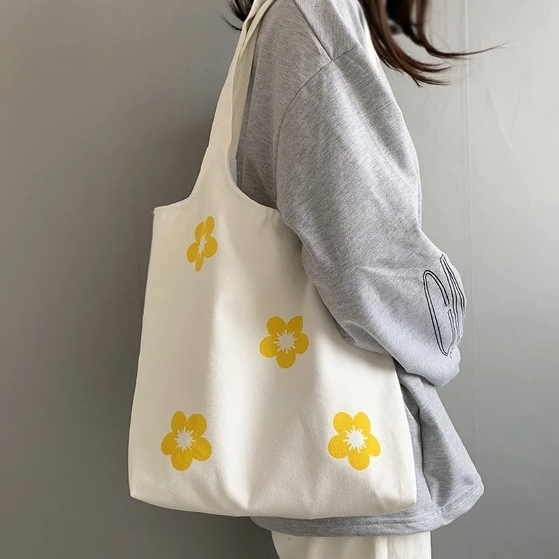 Large Canvas Shoulder Bag Handbags for Women Cotton Cloth Tote Bags