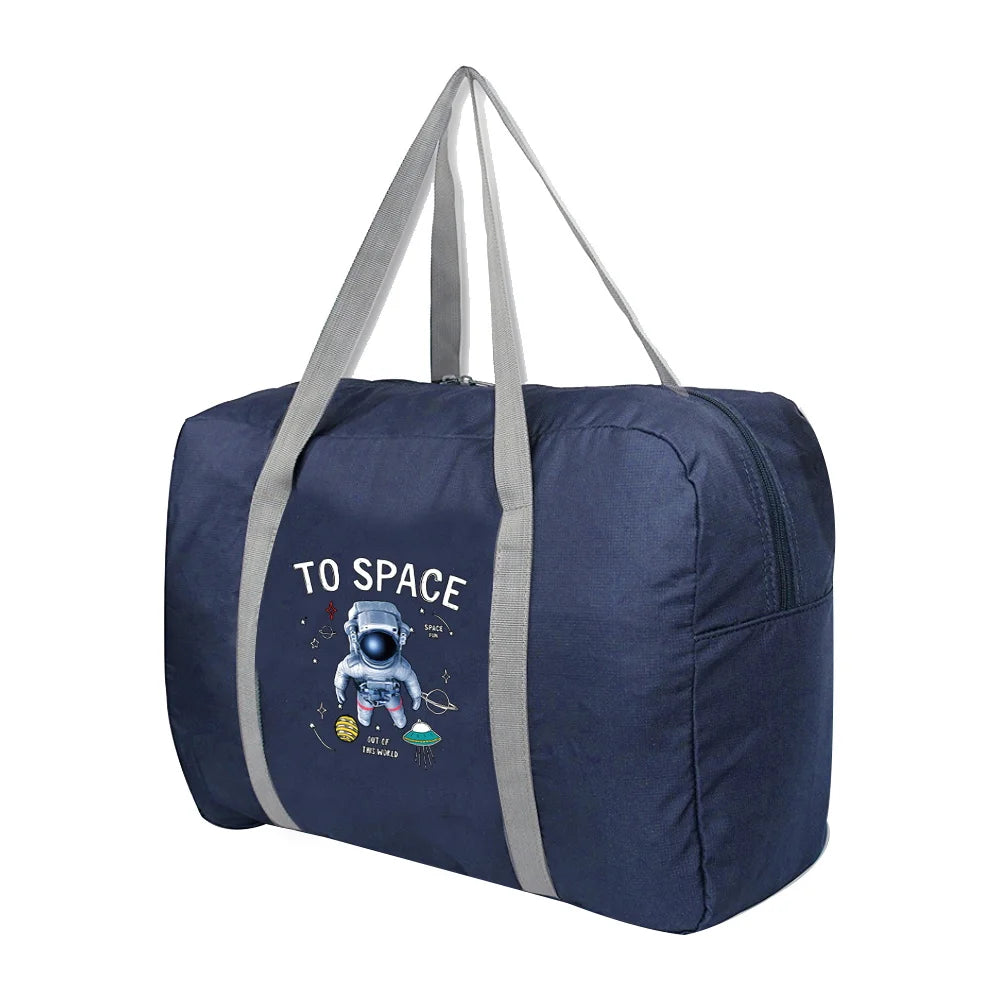 Large Capacity Astronaut Printed Travel Bag for Men and Women