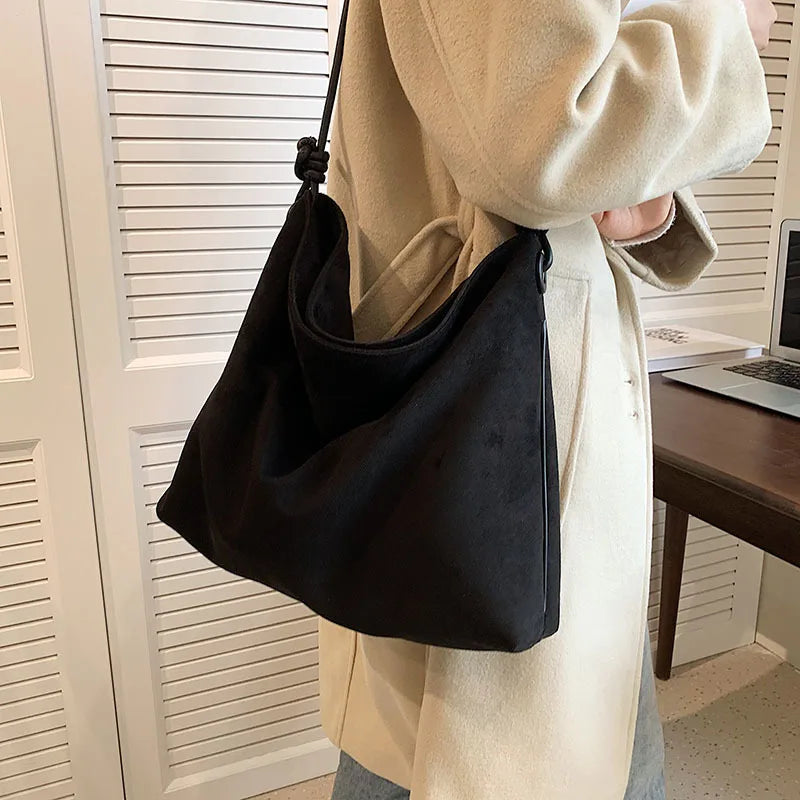Large Capacity Women's Texture Shoulder Bags Western Style Tote Bag