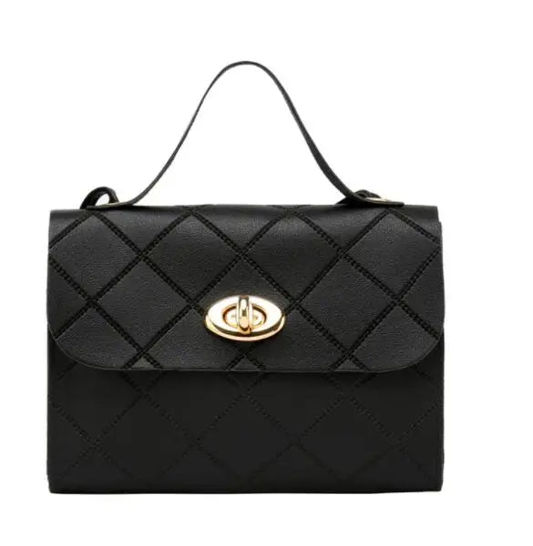 Lingge Embossed Small Square Handbags for Women