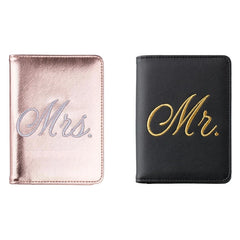 Mr and Mrs Passport Cover Set