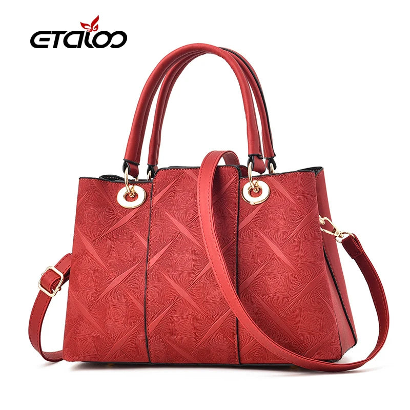 Vintage Leather Shoulder Bag Women Hairball Handbag