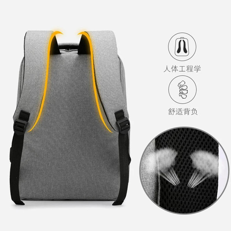 Men's Waterproof Business Laptop Backpack USB Charging Bagpack