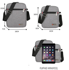Men's Canvas Crossbody Messenger Bag Small Casual Handbag