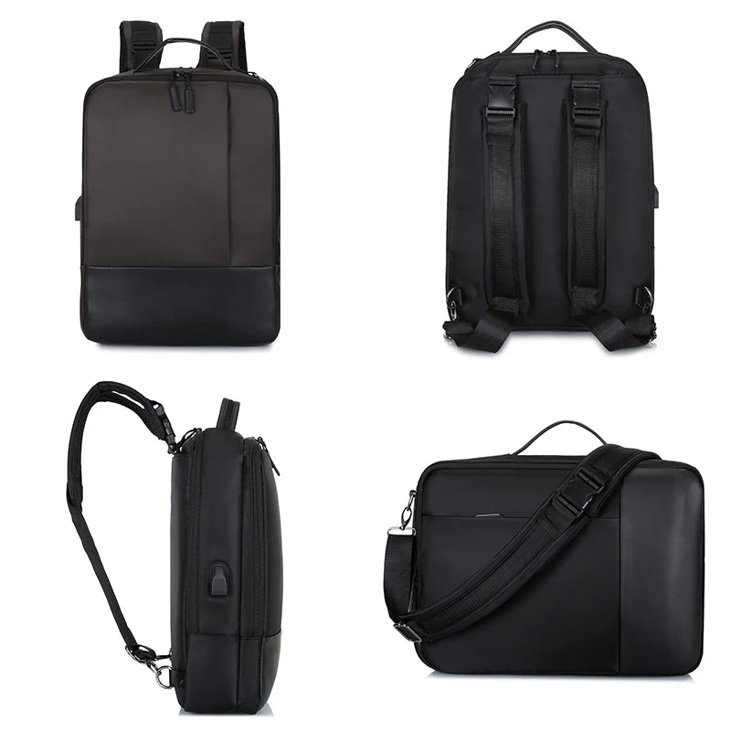 Men's Business Backpack 15.6 Inches Laptop Usb Charging Rucksack