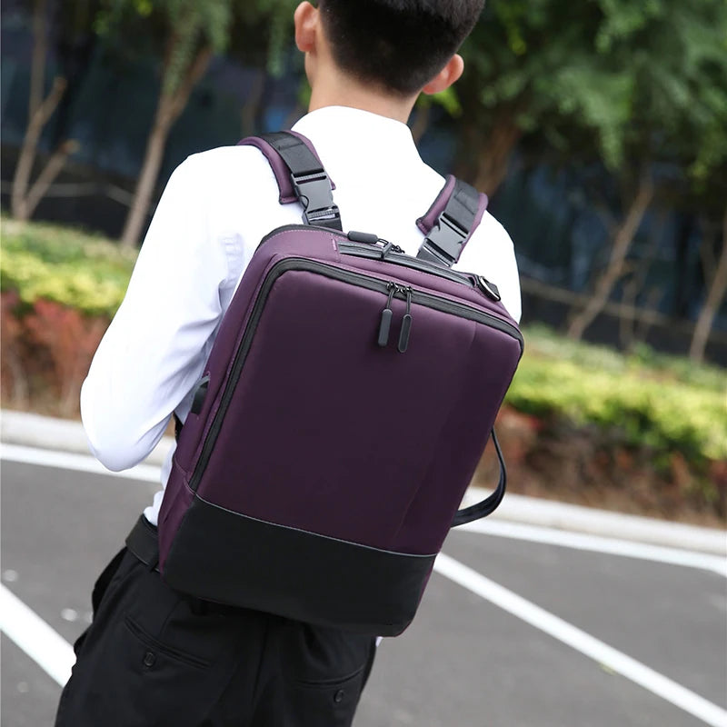 Men's Business Backpack 15.6 Inches Laptop Usb Charging Rucksack