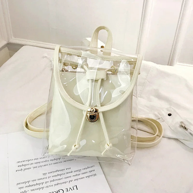 Mini Women Backpack PVC Girl Jelly Travel Backpack