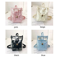 Mini Women Backpack PVC Girl Jelly Travel Backpack