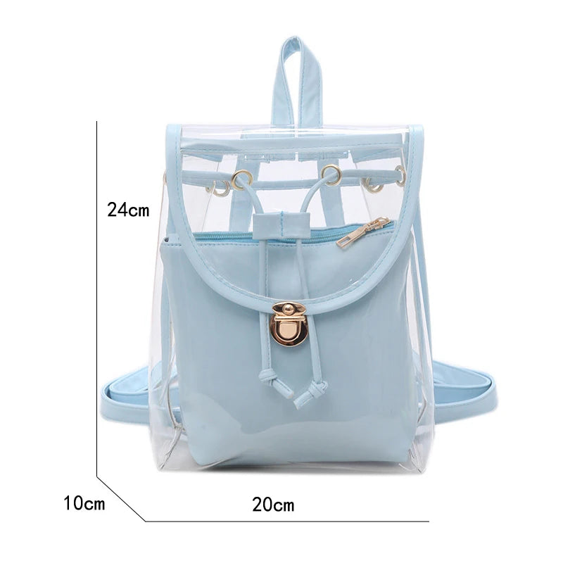 Mini Women Backpack PVC Girl Jelly Travel Backpack