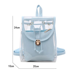 Mini Women Backpack PVC Girl Jelly Travel Backpack