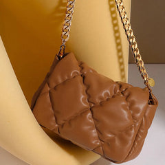 Embroidery Chain Shoulder Bag Rhombus Camera Temperament