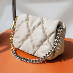 Embroidery Chain Shoulder Bag Rhombus Camera Temperament