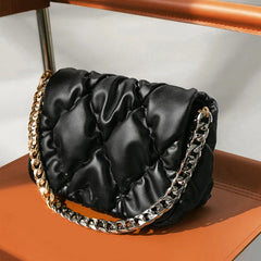 Embroidery Chain Shoulder Bag Rhombus Camera Temperament
