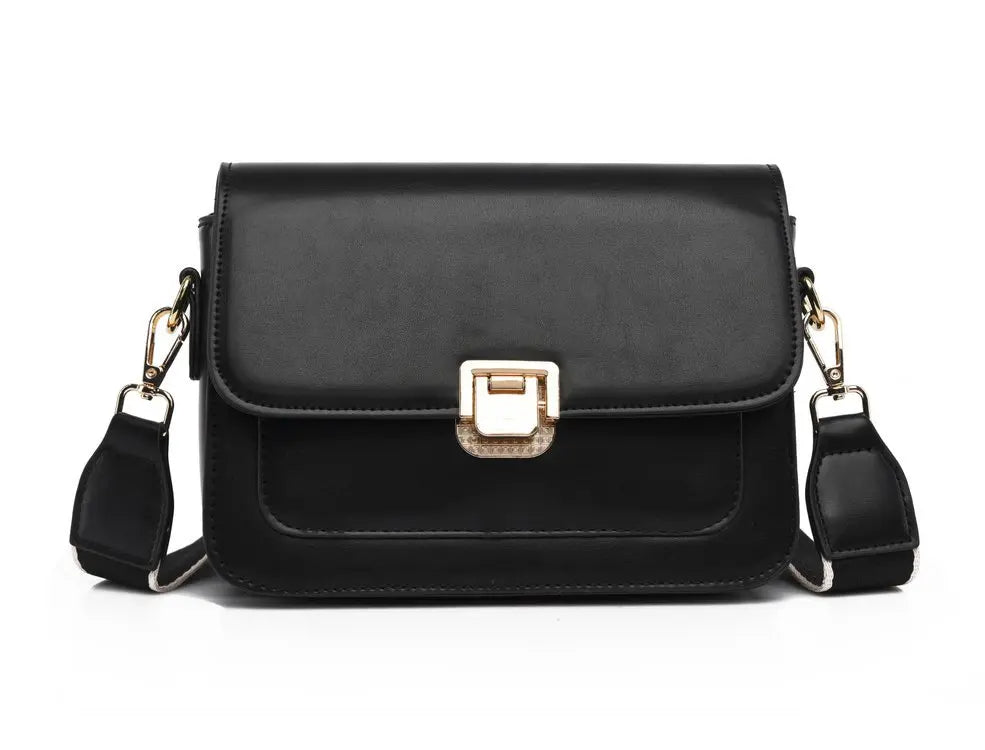 Soft Leather Crossbody Bag for Women, Casual Flap Messenger Bag