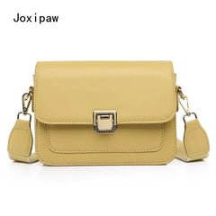 Soft Leather Crossbody Bag for Women, Casual Flap Messenger Bag