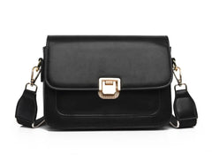 Soft Leather Crossbody Bag for Women, Casual Flap Messenger Bag