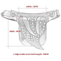 Punk Rivet Waist Bag Retro Tactical Chest Bag Women