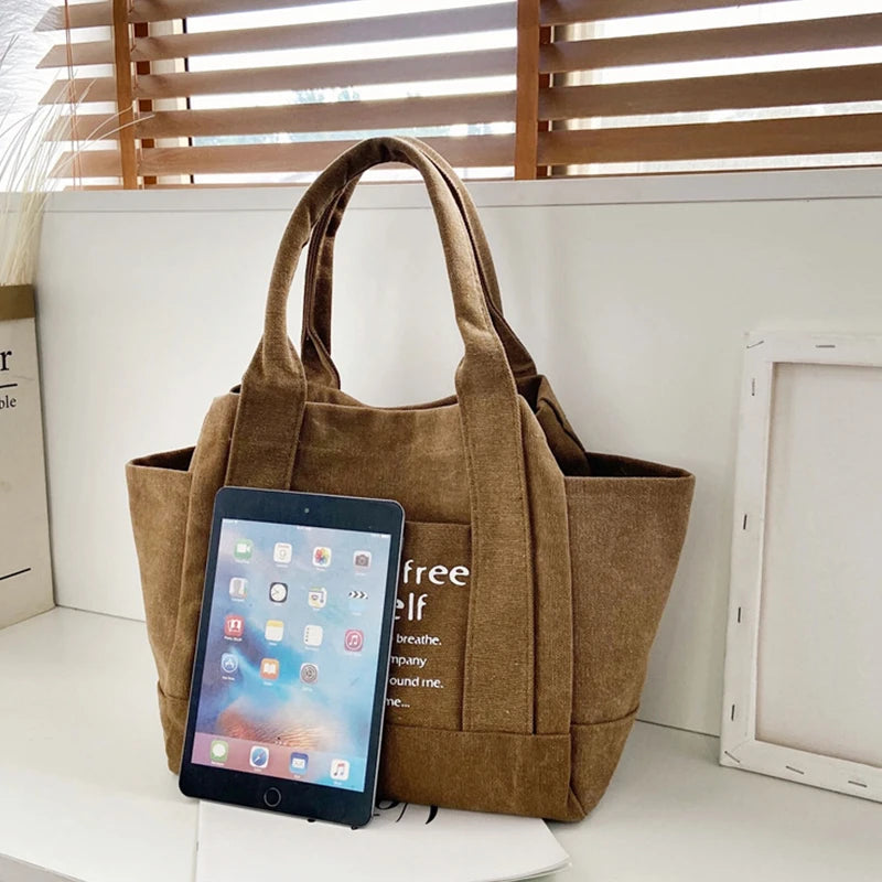 Canvas Art Bag Sen Series Shoulder Bag Female Handbag