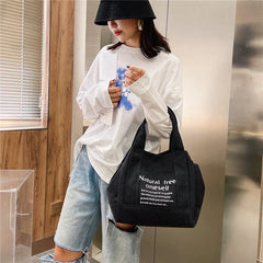 Canvas Art Bag Sen Series Shoulder Bag Female Handbag