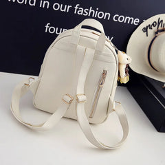 Casual Women's PU Leather Backpack High Student Schoolbag