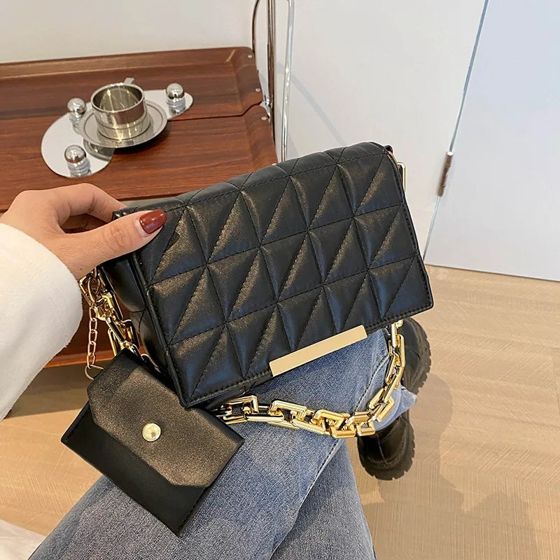 Chain Strap Shoulder Bag Flap Underarm Bags For Women Ladies Handbags