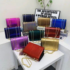 Crocodile Pattern Shoulder Bag Chain Messenger Bag Girls Handbag