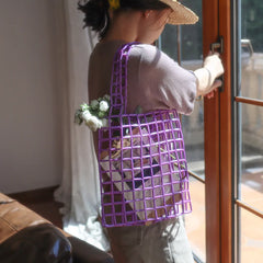 Acrylic Beaded Bag Hollow Out Shoulder Bag