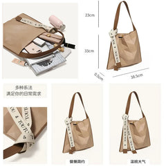 Large Capacity PU Tote Shopping Bag for Women Girls