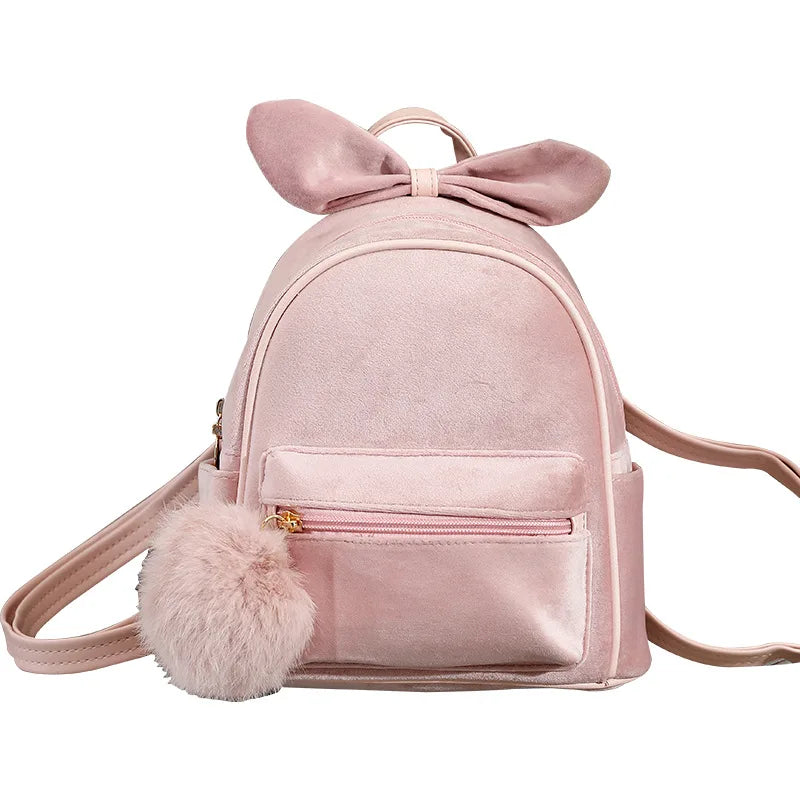 Versatile Flannelette Backpack for Girls Women