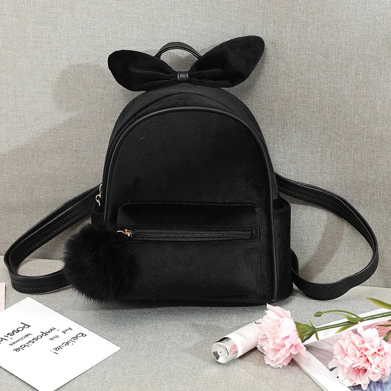 Versatile Flannelette Backpack for Girls Women