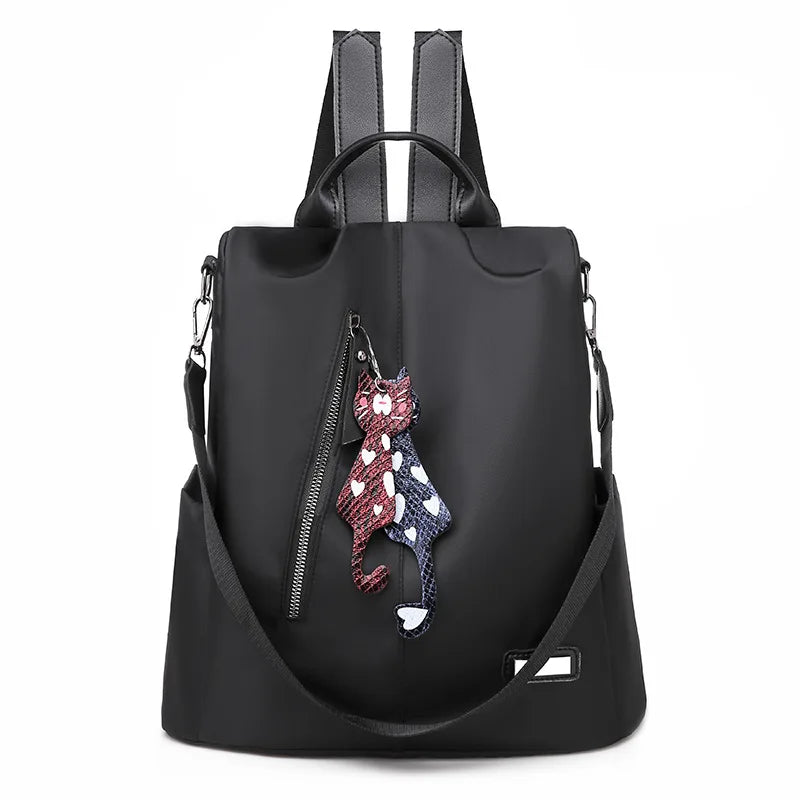 Female Oxford Cloth Backpack Large Capacity Print Bag