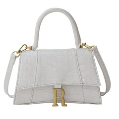 Stone Pattern Small Square Handbag Leather Shoulder Messenger Bag