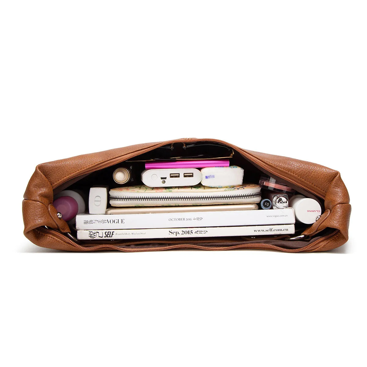 Large Capacity Tote Bag Ladies Soft PU Women Shoulder Bags