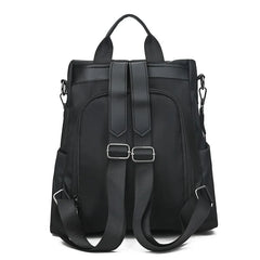 Oxford Cloth Female Casual Solid Backpack College Style Schoolbag