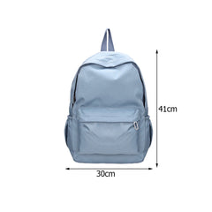 Women Nylon Backpack Preppy Style Solid Large Handbags