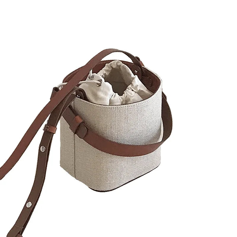 Women's Canvas Splicing Shoulder Messenger Bag
