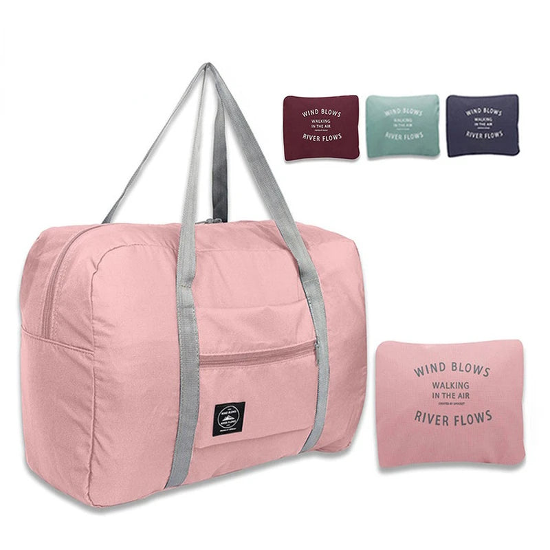 Nylon Travel Bag Large Capacity Tote Duffel for Lady & Men