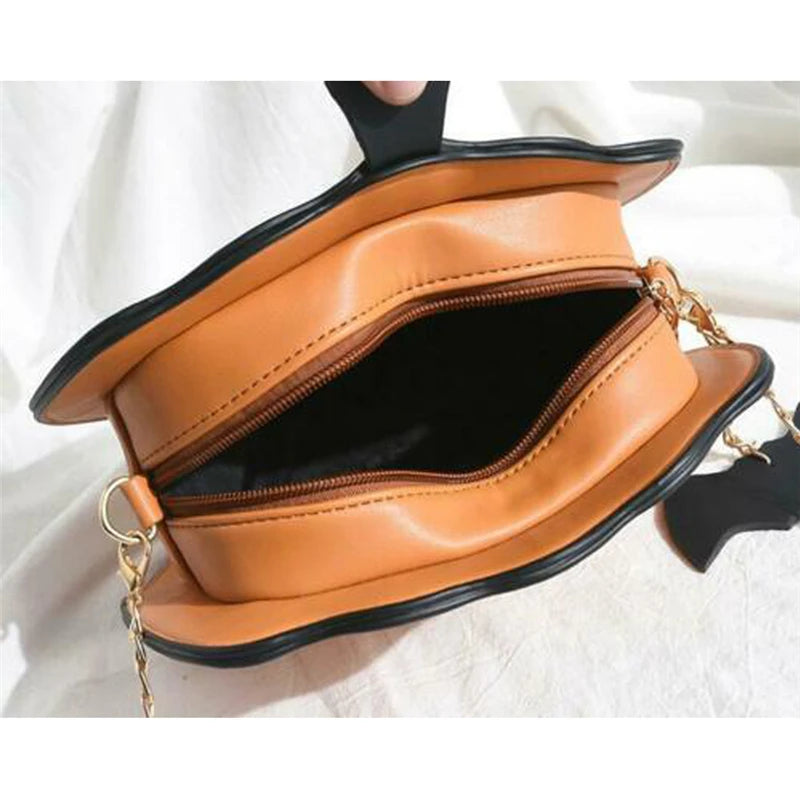 Funny Halloween Pumpkin Shaped Demon Messenger Crossbody Bag