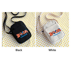 Harajuku Style Canvas Shoulder Bag Bear Pattern Casual Tote