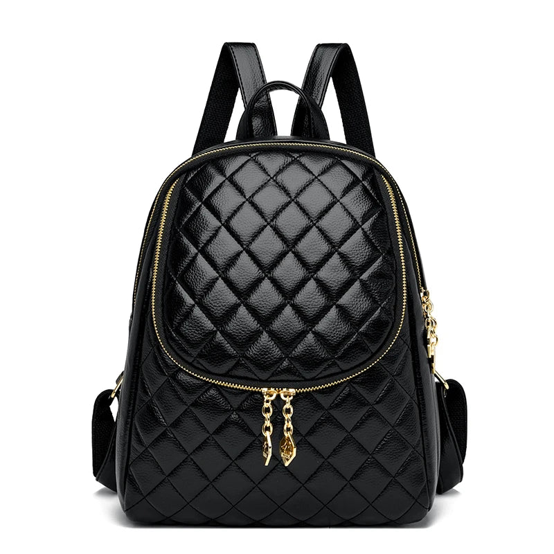Leather Backpack Women Shoulder Bags Travel Back pack School Bags for Girls