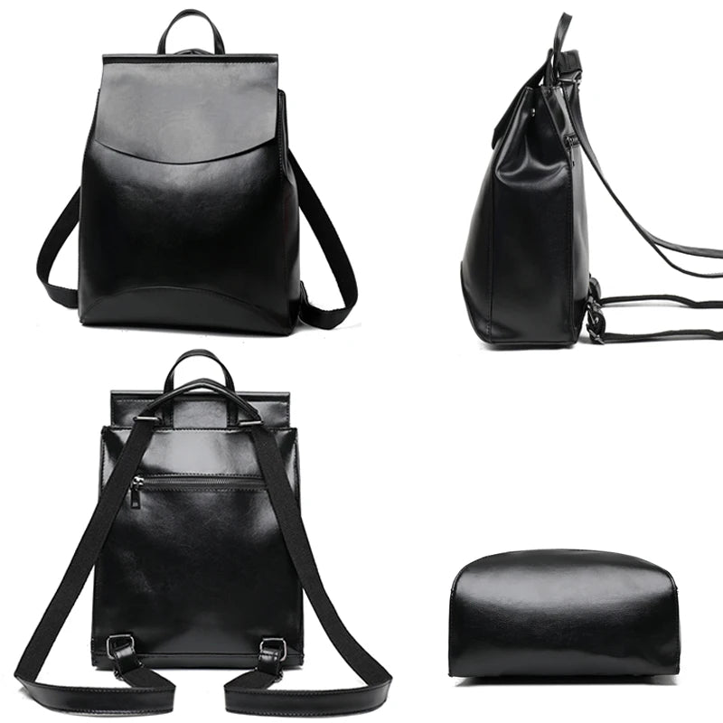 High Women Backpack PU Leather Backpacks for Teenage Girls
