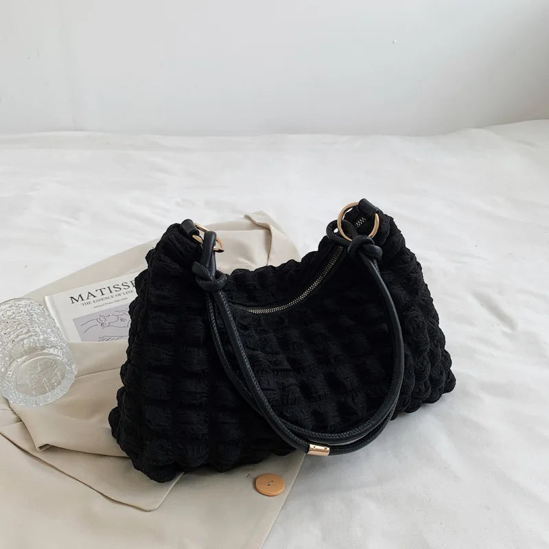 Soft Winter Shoulder Bag Large Tote Armpit Handbag