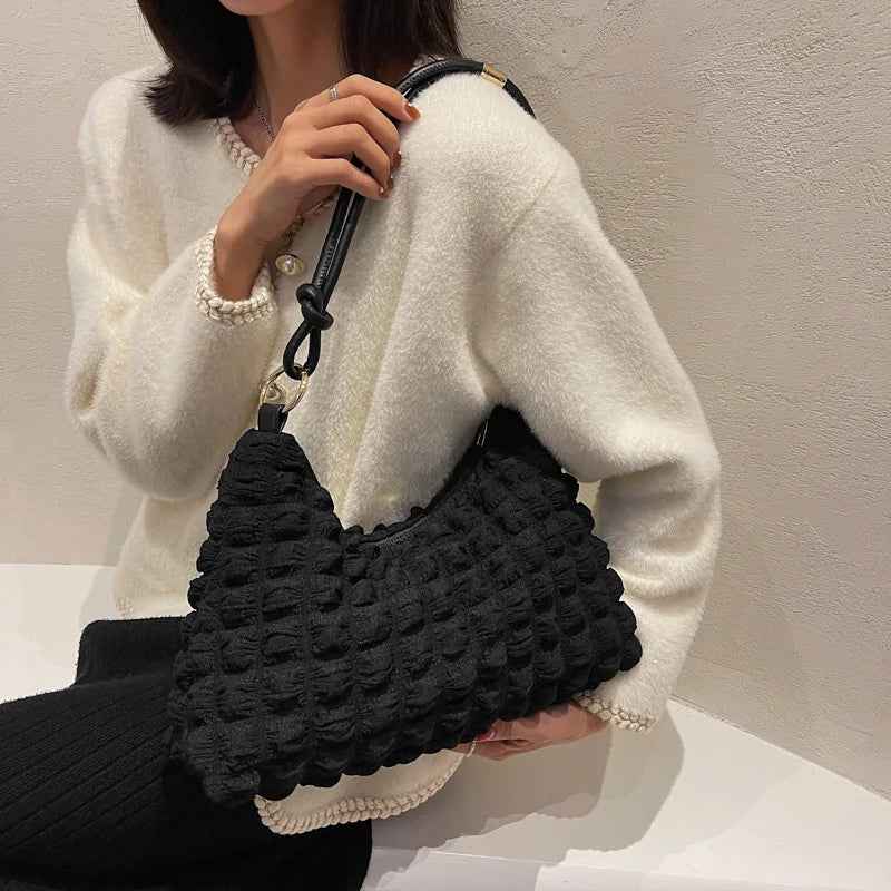 Soft Winter Shoulder Bag Large Tote Armpit Handbag