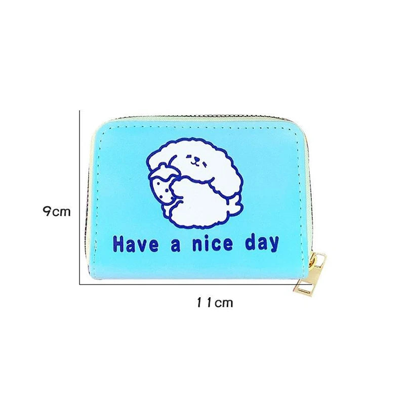 Cute Cartoon Bear Mini Coin Wallet Zipper Purse Key Case